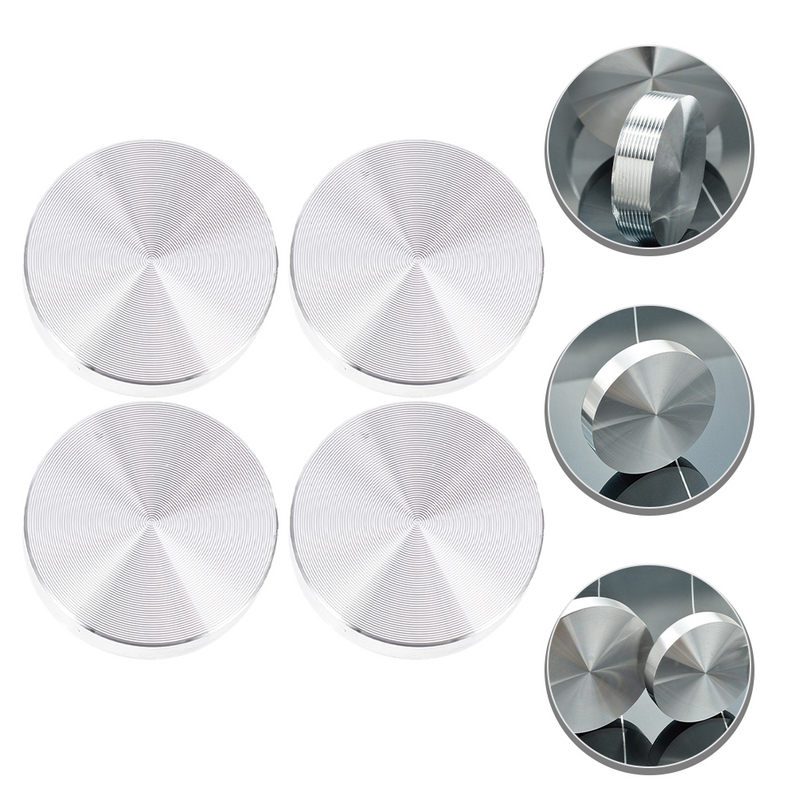 4 Pcs Round Solid Aluminum Cake Glass Tea Tables Adapter Tops for Coffee Circle Disc Alloy Thick Discs Round Coffee Table