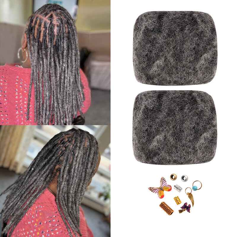 AHVAST-Cheveux Afro Crépus Serrés 100% Humains pour Dreadlocks au Crochet de Couleur Noire, 8 Pouces, Réparation, Vente en Gros