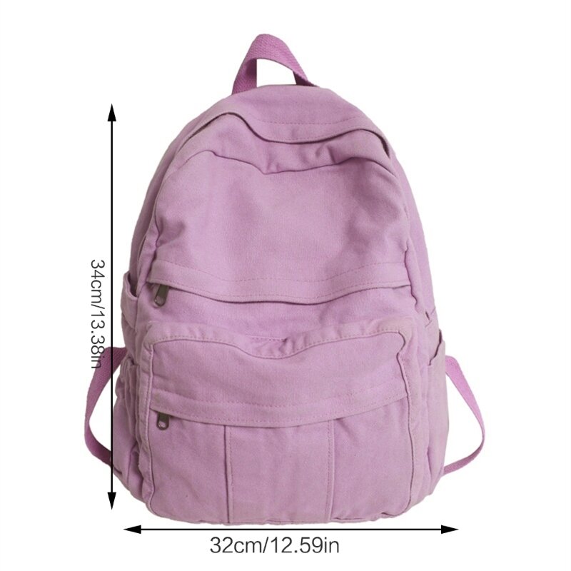 กระเป๋าเป้สะพายหลังผ้าใบกระเป๋าหนังสือแฟชั่นกระเป๋าเดินทางแล็ปท็อปสำหรับวัยรุ่น Daypack