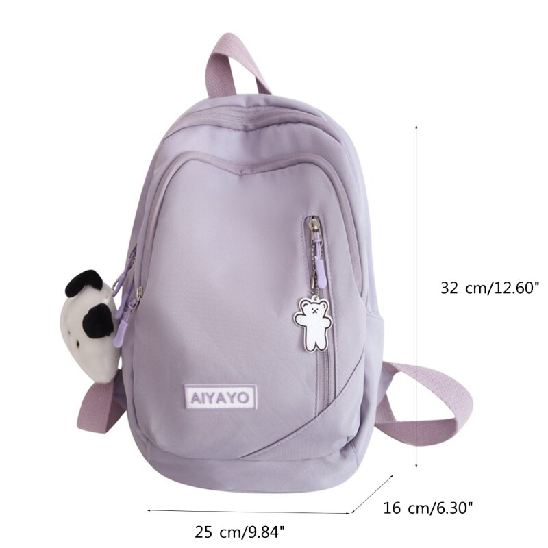 Travel Daypack กระเป๋าสะพายสายคู่สำหรับสาวนักเรียน Back to School กระเป๋าเป้สะพายหลังความจุขนาดใหญ่ Rucksack อเนกประสงค์