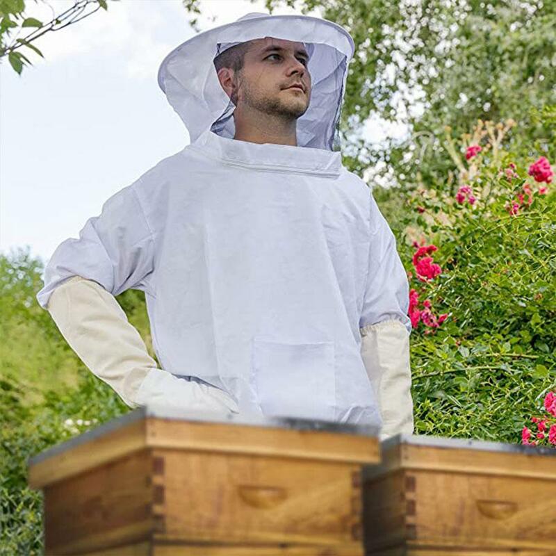 ملابس تربية النحل جيدة التهوية ، نصف ملابس تربية النحل ، مقاومة للنحل ، ملابس مربي النحل المحترفين ، تربية النحل ، في الهواء الطلق