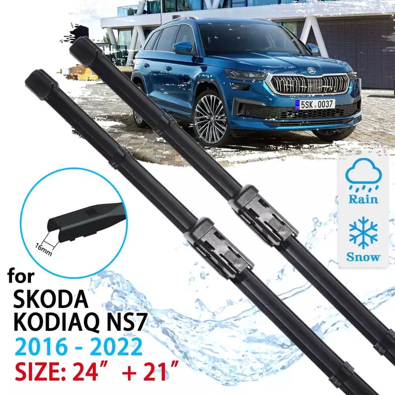 For Skoda Kodiaq NS7 Scout GT RS 2016 2017 2018 2019 2020 2021 2022 Windscreen Windshield Car Accessories Car Front Wiper Blades