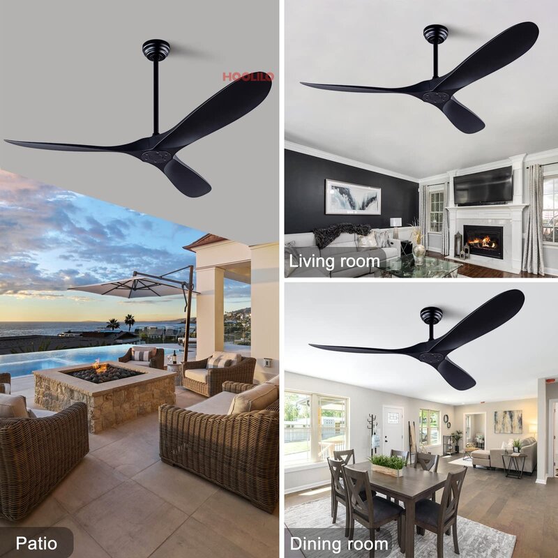 Big 60 Inch ABS Bland Ceiling Fan with LED DC Motor Remote Control ventiladores para casa  산업용 선풍기 Free Shipping
