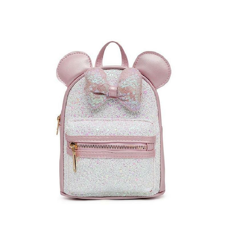 Маленькая школьная сумка для детского сада, милый рюкзак для мальчиков и девочек с героями мультфильмов Минни, принцессы, Микки Маус, сумка для хранения из ПУ кожи для детей 3-7 лет