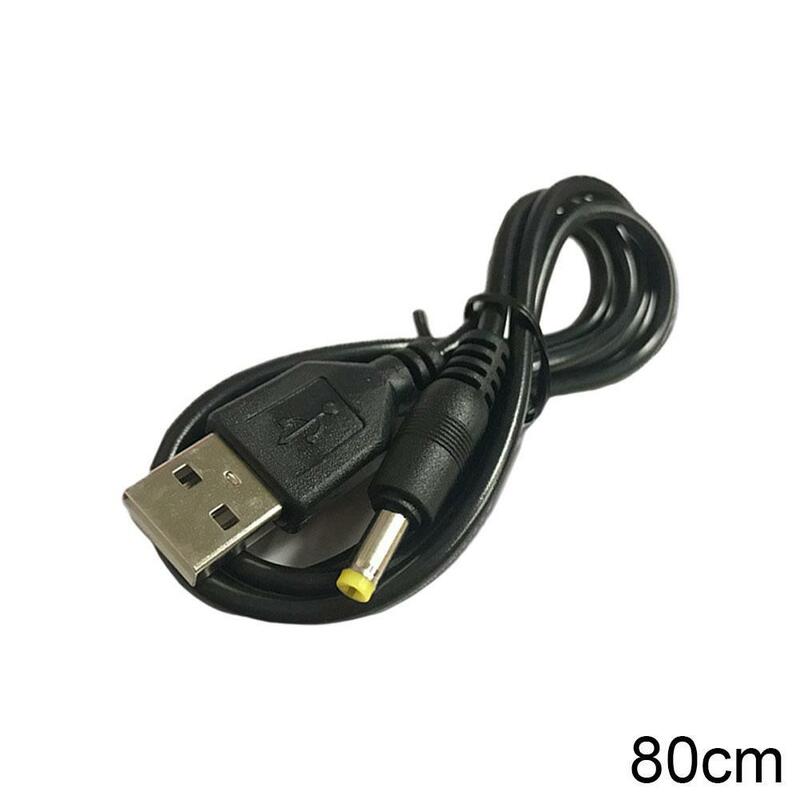 Cable de carga USB a CC, enchufe de 4,0x1,7mm, 1 piezas, 80cm, 5V, para PSP 1000/2000/3000