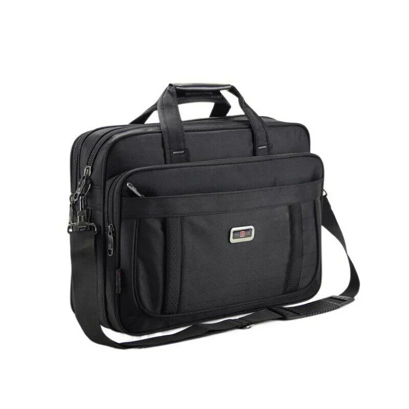 Портфель мужской из ткани «Оксфорд», сумка большой вместимости для ноутбука 15,6 дюйма, Многофункциональный мессенджер на ремне