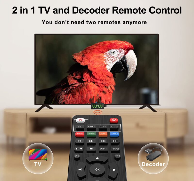 Decoder Digital terestrial, DVB T2 H265 HEVC Scart penerima TV UBISHENG HD DVB-T2 PVR TV Tuner dengan Remote kontrol 2in 1