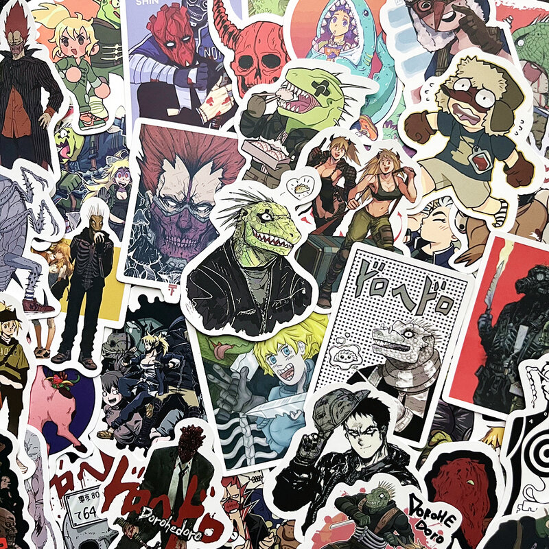 50 Buah Dorohedoro Jpanese Anime Sickers untuk Laptop Moto Skateboard Bagasi Kulkas Notebook Mainan Stiker Decal