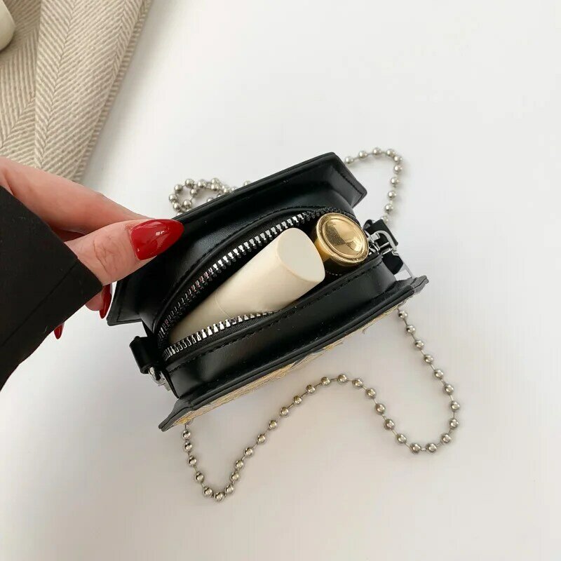 Fashion Women Sling Bag Super Mini Crossbody Bag Luxury Purse Lipstick Pouch Shiny Leather Shoulder Bag Brand Lady Evening Bag
