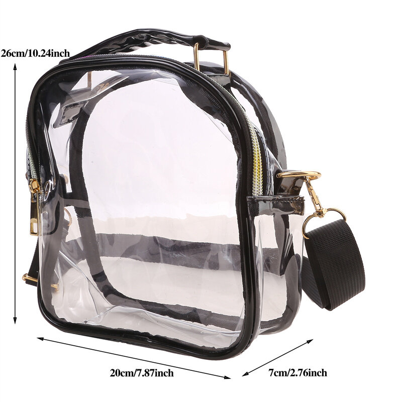 Borsa a tracolla in PVC borsa trasparente borsa per rossetto borsa a tracolla Messenger borsa a tracolla in TPU inodore ecologica