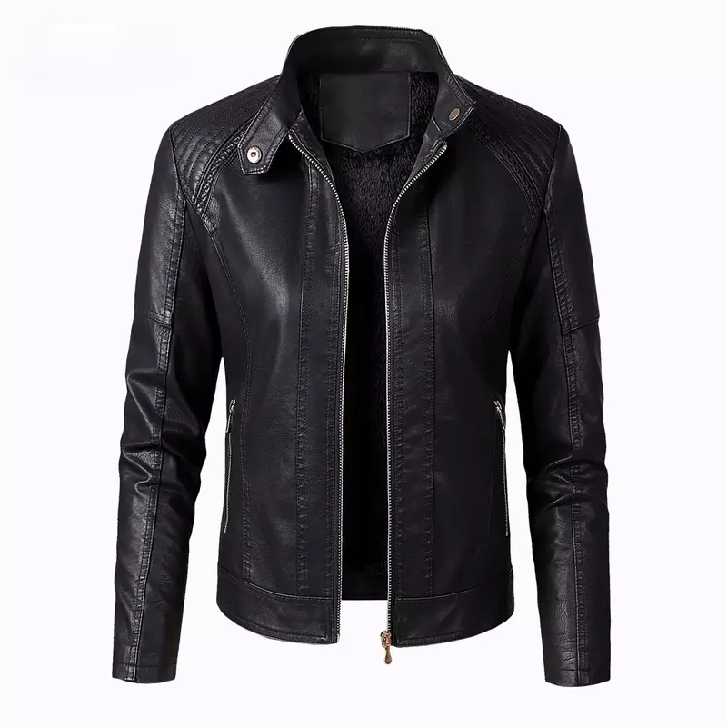 2021 novas jaquetas de couro do plutônio do falso das mulheres outono outerwear inverno casacos de veludo fino jaqueta moto preto vermelho das roupas