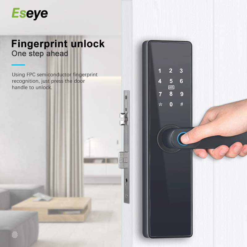 Eseye Smart Electronic Fingerprint Lock, Melhor Segurança Door Lock, Fingerprint Lock
