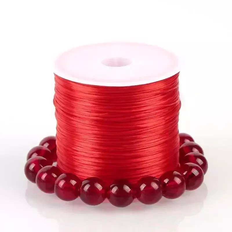 Cordón elástico para cuentas de cristal, cuerda de hilo fuerte de colores para fabricación de joyas, pulseras DIY, collar de cuerda de hilo elástico, 10 yardas/rollo, 0,7mm