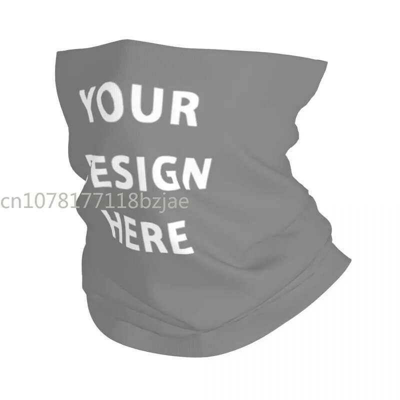 Your Design Here-Bandana para el cuello, pasamontañas de tubo a prueba de viento, bufanda facial personalizada, logotipo personalizado, estampado de letras