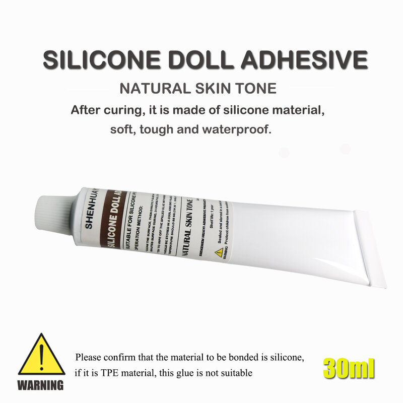 Red silicone adhesive can be colored to bond and fill holes