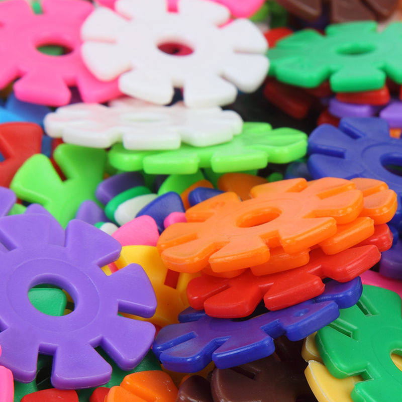 Bausteine 1200 stücke Kunststoff Schneeflocke Blöcke Pädagogisches Spielzeug für Kinder 3D Puzzles Bau Baby Spiel Spielzeug Kinder