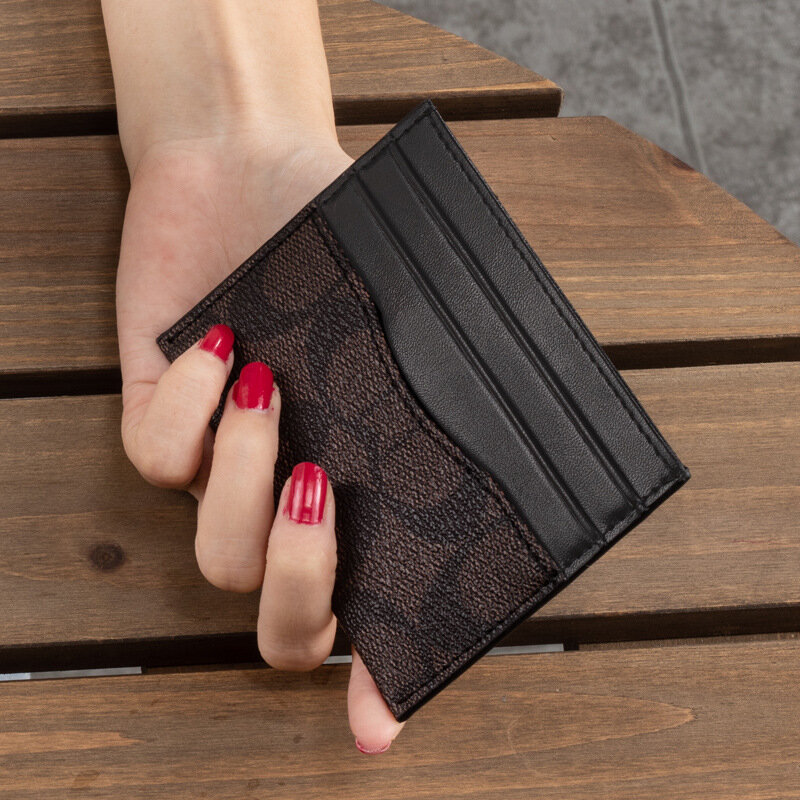 Bolsa de cartão feminino, carteira de habilitação, bolsa manga de cartão, ultra fina, alta qualidade, moda
