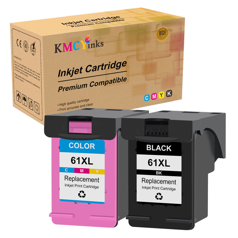 KMCYinks-cartucho de tinta Compatible con HP 61XL, HP61, HP 61 Envy 4500, 4502, 5530, Deskjet 1050, 2050, 3050, 3054, 3000, 1000, 1050