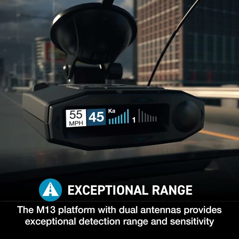 Detector LiDAR de doble banda, wifi, soporte Bluetooth, flecha direccional de 360 °, excelente alcance, alertas compartidas, aplicación inteligente de conducción