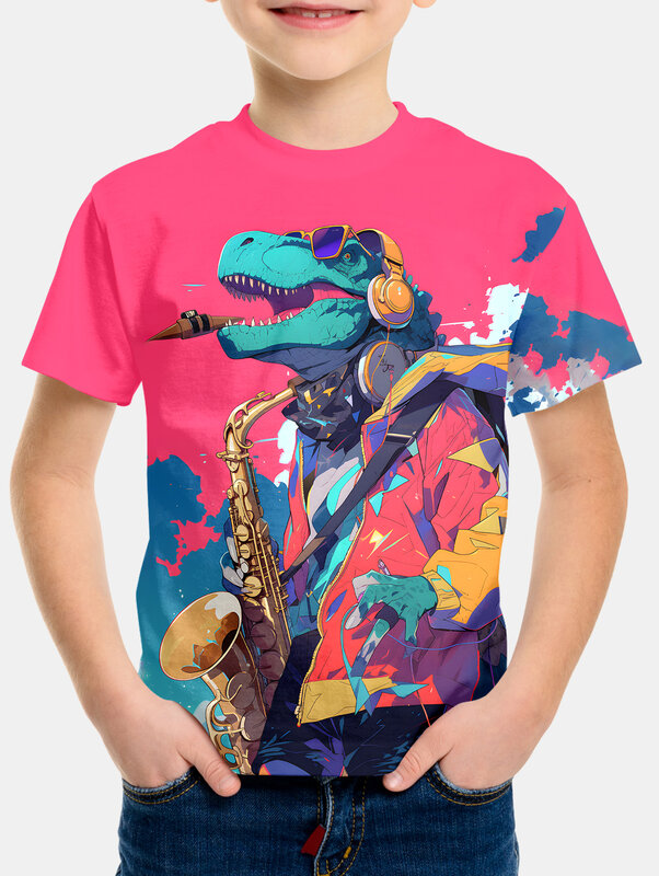 Футболка мужская с 3D-принтом динозавра, Забавная детская рубашка с принтом тираннозавра, крутая Дизайнерская одежда