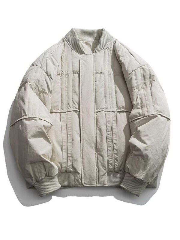 Veste de baseball épaissie pour hommes et femmes, manteau en peluche de coton, design américain, hiver, nouveau
