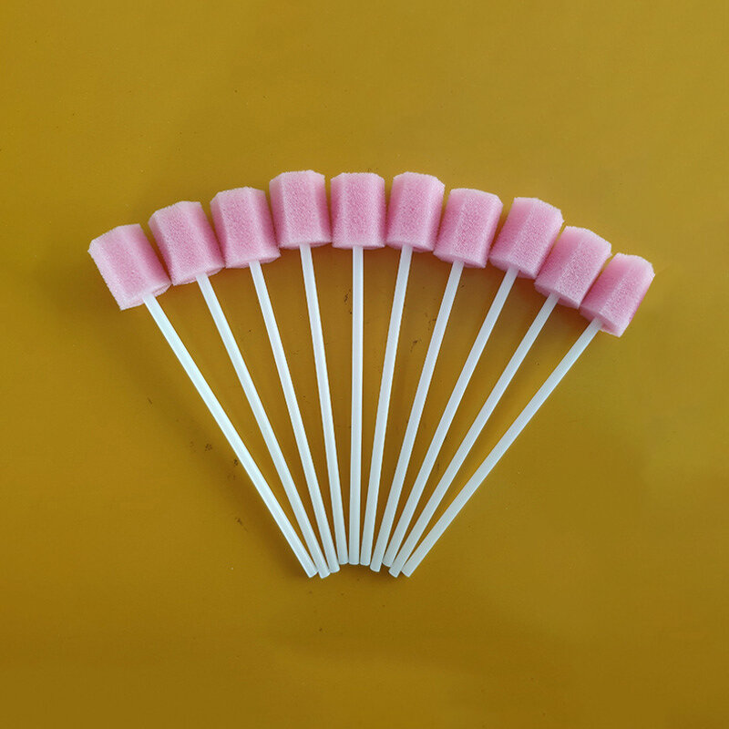 100/150/200PCS Disposable Cleaning Mouth Sponge Swab Tooth Cleaning Mouth Swabs With Stick Sponge Head Cleaning Swab For Oral