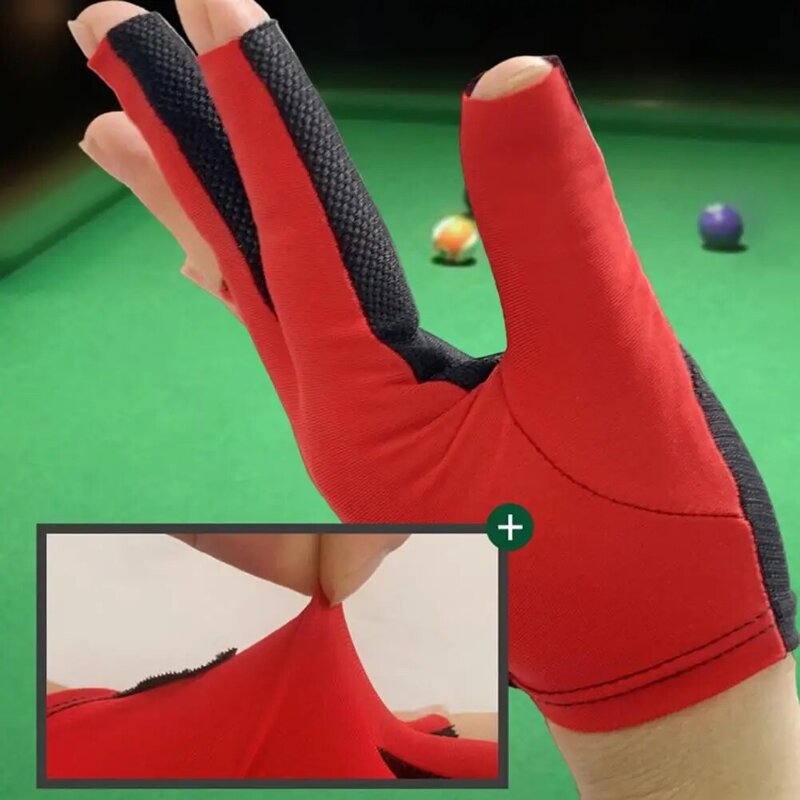 Lekkie rękawice bilardowe antypoślizgowe rękawice bilardowe dla mężczyzn kobiet oddychające kij do snookera akcesoria sportowe lewa ręka 5-finger