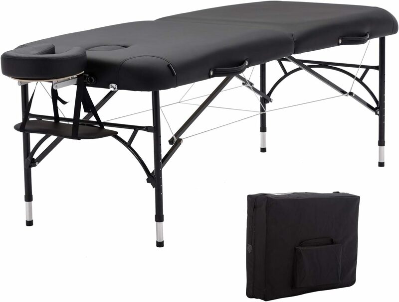 Artechworks-Mesa de massagem leve portátil, 30 "largura, solon facial, spa, cama de tatuagem com perna de alumínio, almofada grossa de 2,56"