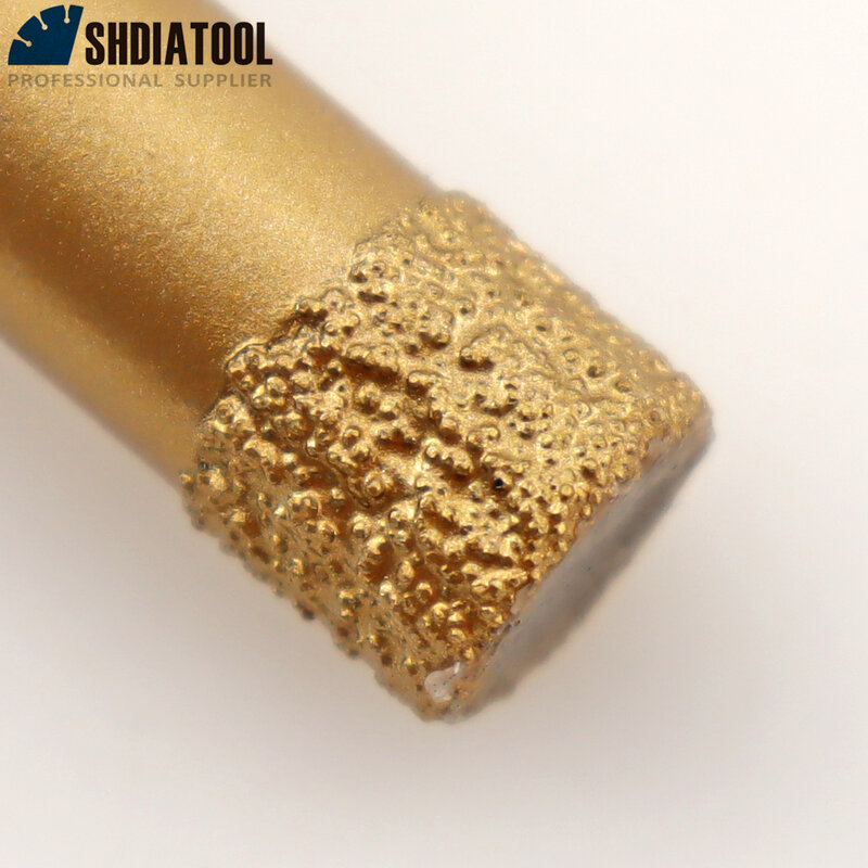 Shdiatool-ダイヤモンドドリルビットM14dia6/8/10mm,ビットコア,クラウン,タイル,セラミック花崗岩の石積み,金色のドリルビット