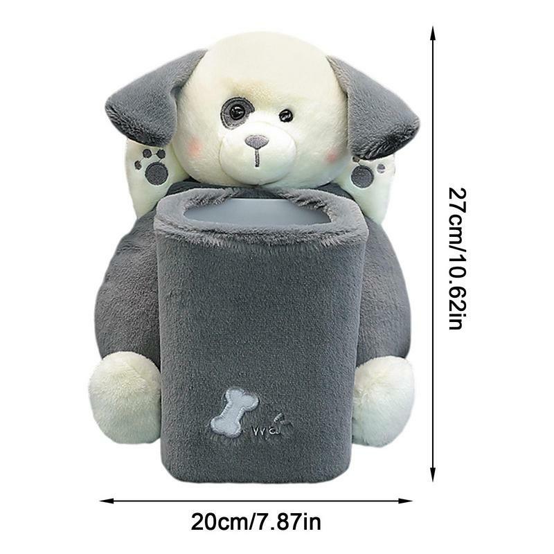 Car Cute Soft Plush Tissue Box Animals Funny Cartoon Car Seat Back Headrest Armrest Paper Storage Holder Car Garbage Can