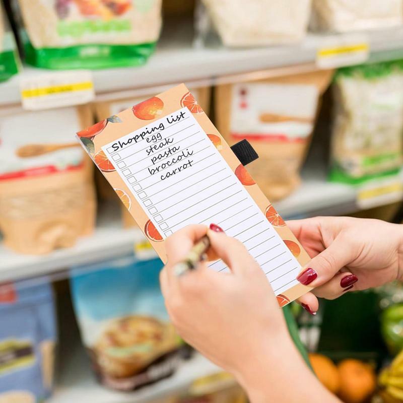 마그네틱 식료품 목록 패드 냉장고 식료품 목록 메모장, 안전하고 무취, 사물함 약속 알림 메모장