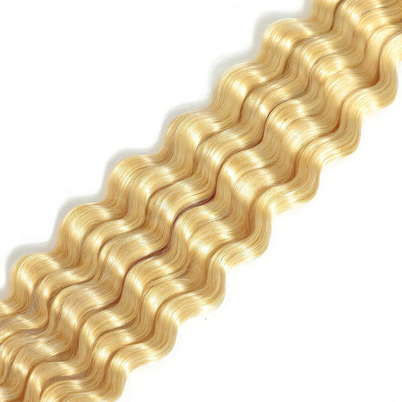 Linhua 613 человеческие светлые плетеные волосы с глубокой волной для микро-вязания крючком богемные плетеные косички кудрявые хайлайтеры двойные тянутые крупными партиями