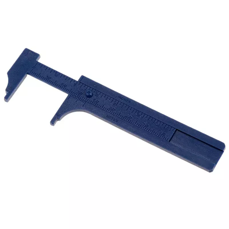 Ferramentas de medição leves para joalheiros, escala milimetros, pinça vernier de plástico azul, 0-80mm