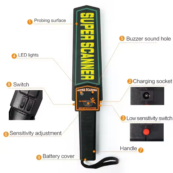 MD-3003B1 Popular Cheapest Super Scan Hand Held Metal Detector For Sale