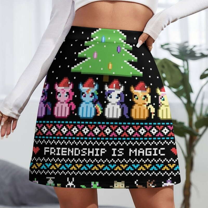 Rozgrzewający sweter Happy Hearth Mini spódnica damska letnia odzież 2023 koreańska spódnica bajkowy rdzeń