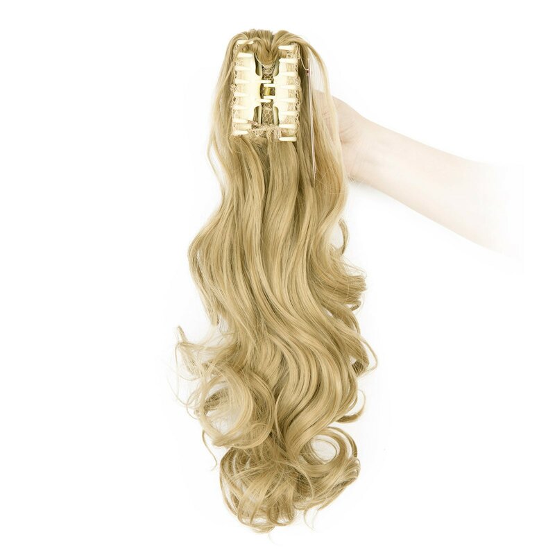 Женские удлинители волос на толстой заколке, модный волнистый парик для конского хвоста на заколке, четыре длины и цвета волос, повседневный Универсальный парик