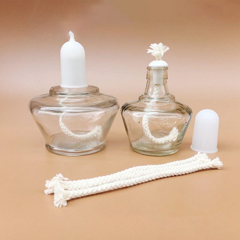 Lanterne de rechange en porcelaine blanche, mèches de mèche en coton, ULde torche Tiki, lampe à huile, 20 pièces