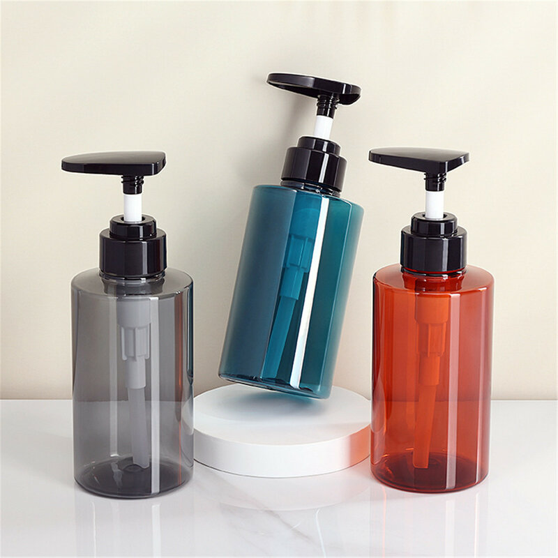 Dispensador de jabón para baño, botella reutilizable con bomba de mano para Gel de ducha, champú, contenedor rellenable, 300ml/500ml