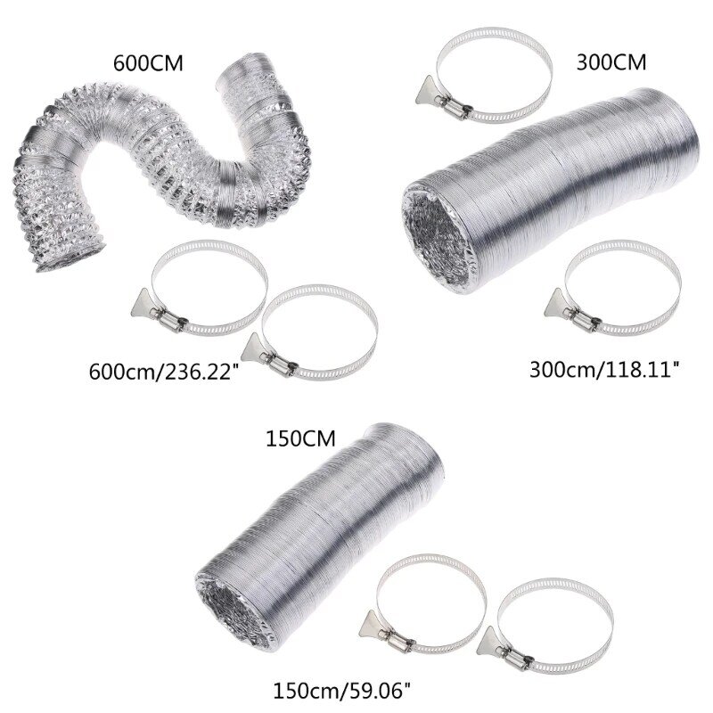 Średnica wewnętrzna 75mm wąż folii aluminiowej przewód elastyczny 1.5/3/6 metr rura wąż wentylacyjny do nagrzewnicy do