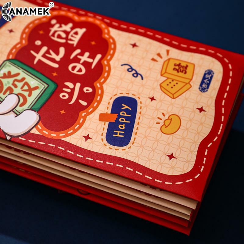 6 szt. 2024 wiosenny festiwal czerwone koperty rok szczęścia smoka pieniądze koperty szczęśliwe pieniądze kieszonkowe dekoracja chińskiego nowego roku