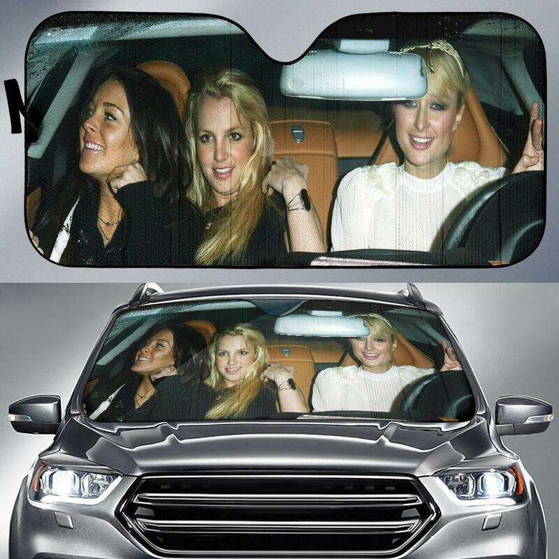 Parijs Hilton Linsay Lohan Britney Speren Auto Zonnescherm Auto Zonneklep Auto Auto Assessoires Film Karakter Custom Zonnescherm