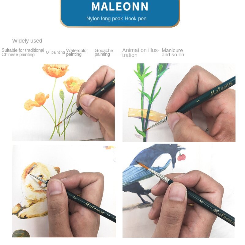 Нейлоновая ручка для рисования акварелью 1PS101 для изобразительного искусства, акриловая фоторучка