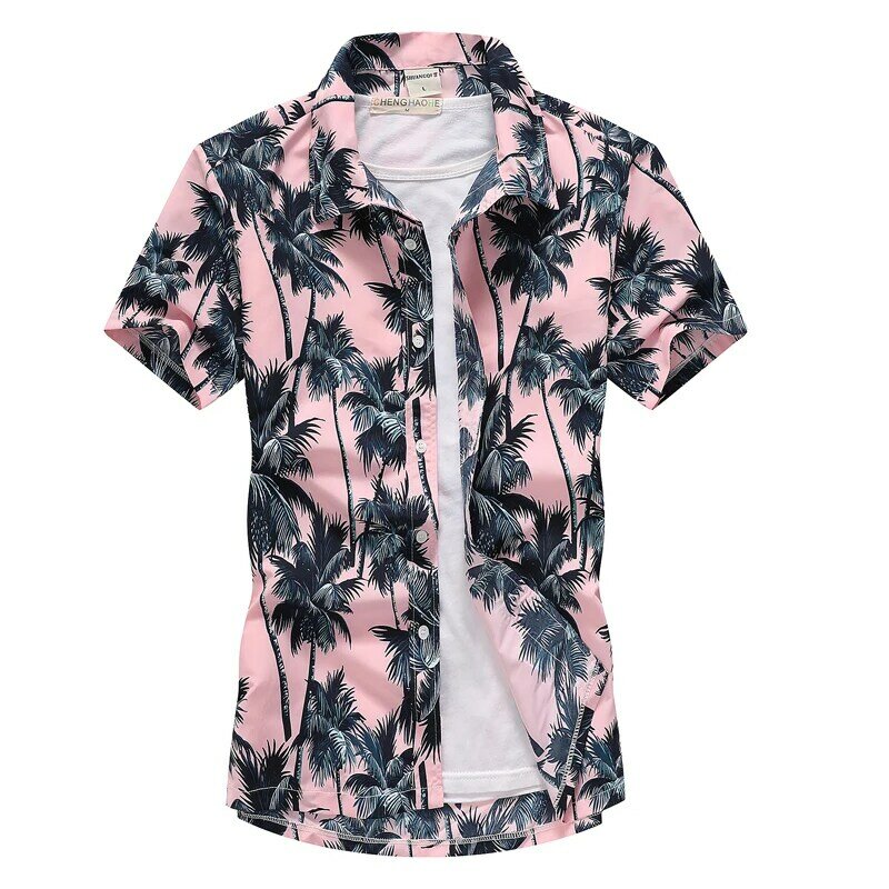 Hawaiiaanse Shirts Voor Heren Palmbomen Zomer Casual Korte Mouwen Hoge Kwaliteit Losse Streetwear Vintage Strand Tops Kleding Camise