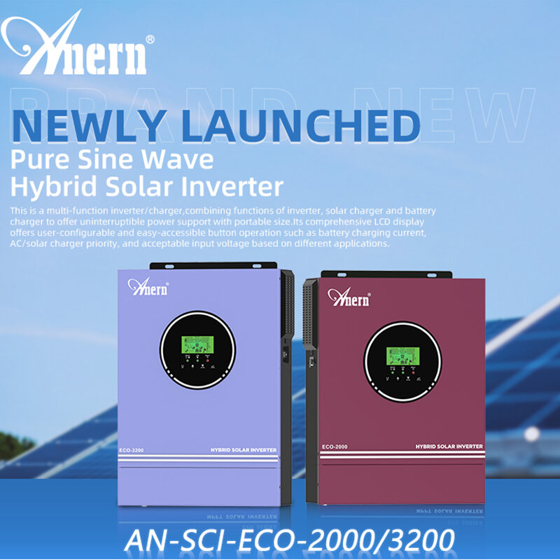 MPPT Pure Sine Wave 3000W Hybrid Solar Inverter 80A Solar Charge Controller 24V 220V 50Hz/60Hz Off Grid Inverter With Wifi Mode