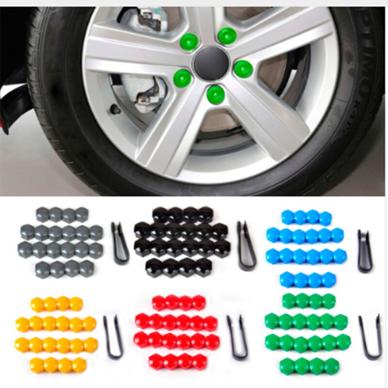 17mm 20Pcs/lot Wheel Lug Bolt Center Nut Covers Caps For  VW  For Audi For Skoda  For Seat 8D0012244A Hexagon Bolt
