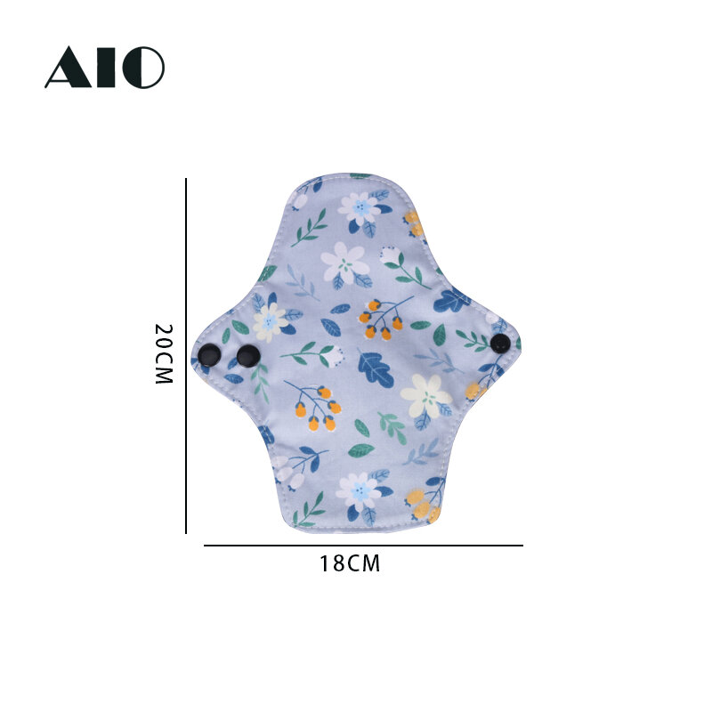 AIO ปะเก็นผ้าอนามัยผ้าฝ้ายแบบเต็มใช้ซ้ำได้สำหรับผู้หญิงปะเก็นมีประจำเดือนที่สามารถดูดซับแผ่นรองอนามัย S-03ได้ทุกเดือน