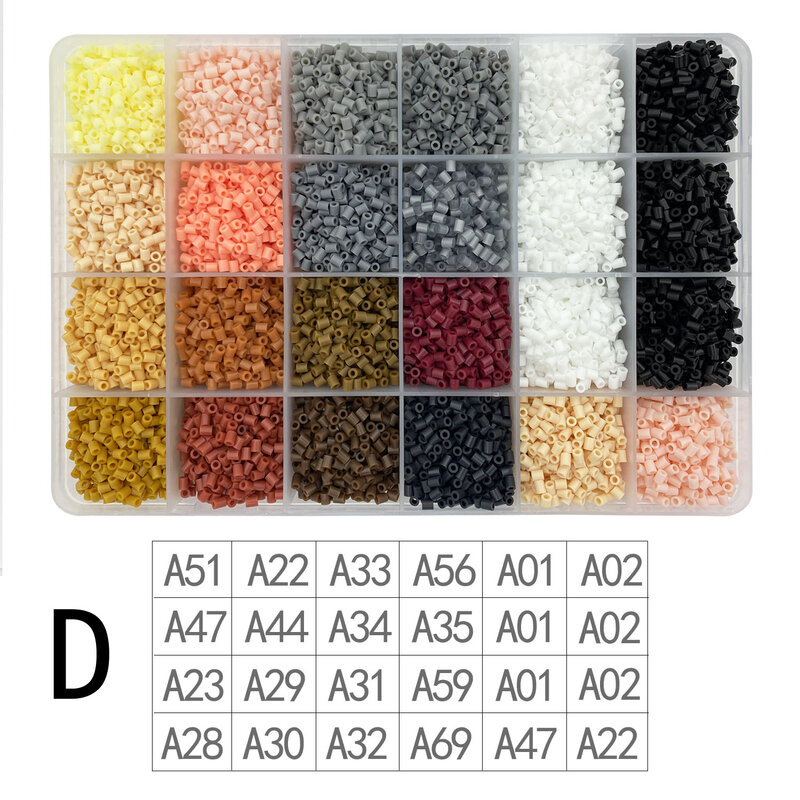 2.6mm zestaw Mini koraliki 13200 szt. 24 kolory/pudełko pupukukou DIY koraliki Hama żelazne koraliki prezent wysokiej jakości