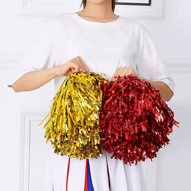 Cheerleading Pom Poms Double hole handle Cheerleading Cheering Ball Club Sports Cheerleading Flower Ball Party Dance Pompons