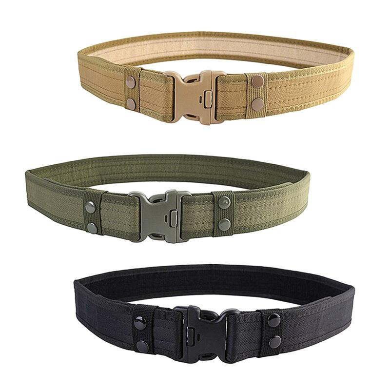 Men's Outdoor Belts Wear Resistant Outer Belt Waistband with Heavy Duty Quick Release Buckle for Leisure Sport Hiking Hunting