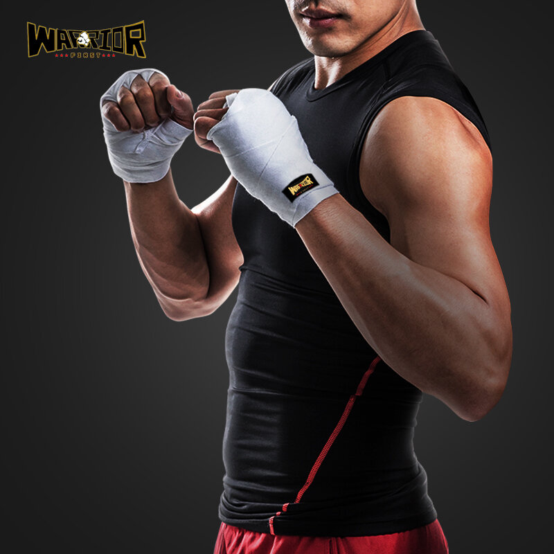 Couvre-mains de boxe en polyester absorbant la sueur, attaches avec gants, bandages d'entraînement, 3m, 5m, 2 pièces